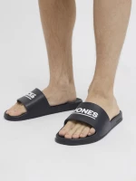 Παντόφλες slides ανδρικές "JACK & JONES" γκρι ανθρακί