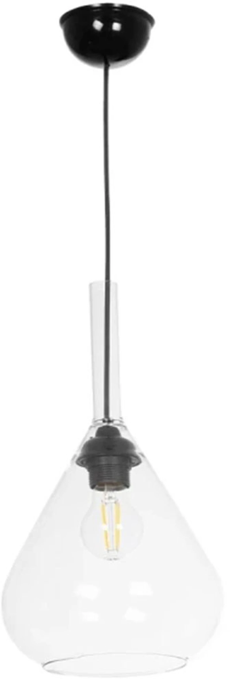 Φωτιστικό Οροφής Balu 206-0043 20x20x42cm 1xE27 Clear GloboStar
