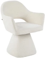 Πολυθρόνα Περιστρεφόμενη Sima HM18360.02 64x61x84,5cm Ecru Ύφασμα