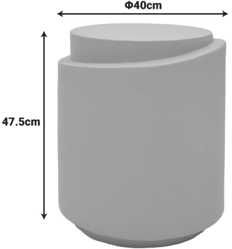 Βοηθητικό τραπέζι Fortox  MGO cappuccino Φ40x49.5εκ