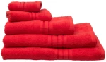 Πετσέτες Elite (Σετ 3τμχ) Red Viopros Σετ Πετσέτες 70x140cm 100% Βαμβάκι