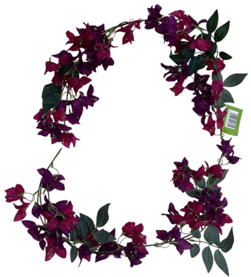 Τεχνητή Γιρλάντα Βουκαμβίλια Vine 2402-7 130cm Fuchsia-Purple Supergreens Πολυαιθυλένιο