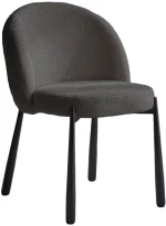 Καρέκλα Denna 392-000025 52x60x85cm Anthracite-Black Μέταλλο,Ύφασμα