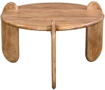 Τραπέζι Σαλονιού Earten 379-000010 Φ80x40cm Natural