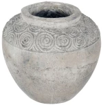 Κασπώ Pot 460168 26x26x23,5cm Grey Artekko Πηλός