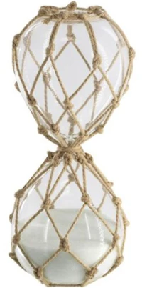 Κλεψύδρα B0006 9,6x9,6x25,4cm Natural-White Artekko Γυαλί