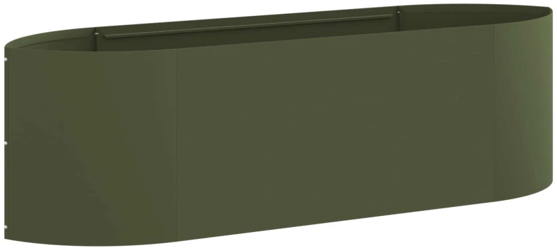 vidaXL Υψωμένο Κρεβάτι Κήπου Λαδί 140 x 40 x 40 εκ Ατσάλι