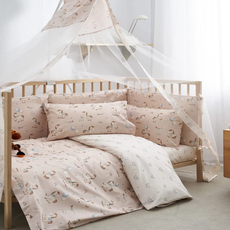Κουβερλί Βρεφικό Pony Pink Vesta Home 120x160cm 100% Βαμβάκι