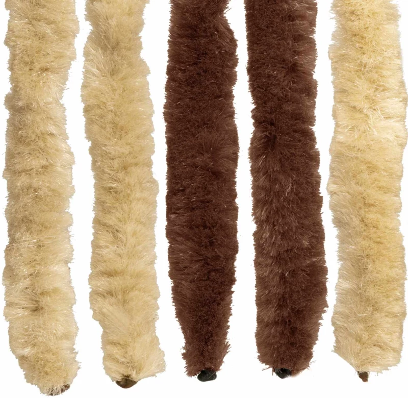 vidaXL Κουρτίνα εντόμων Chenille Καφέ και μπεζ 90 x 220 cm 100% PP