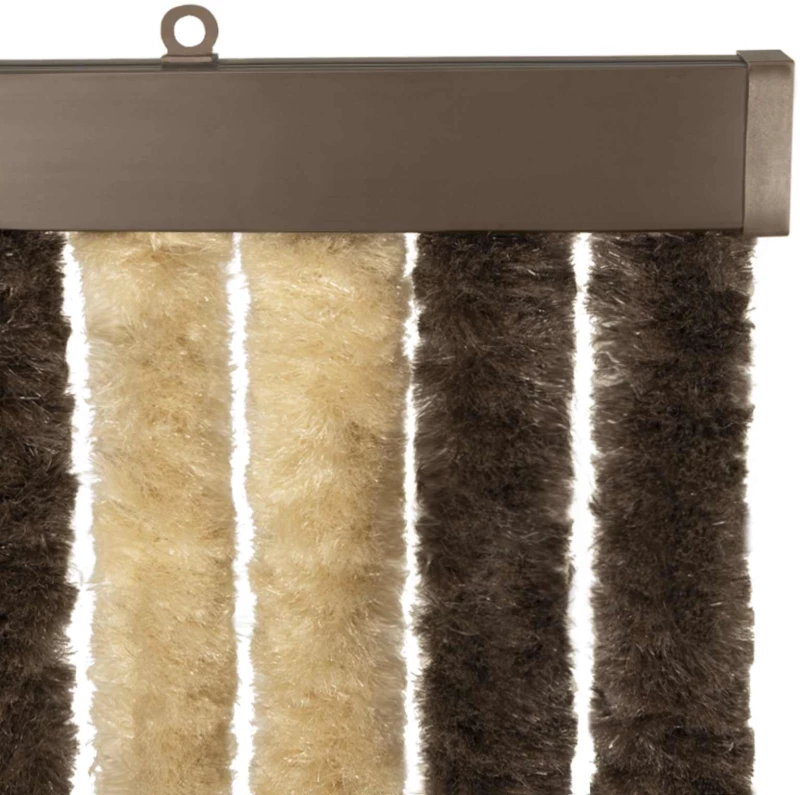 vidaXL Κουρτίνα εντόμων Chenille Σκούρο καφέ και μπεζ 100 x 200 cm