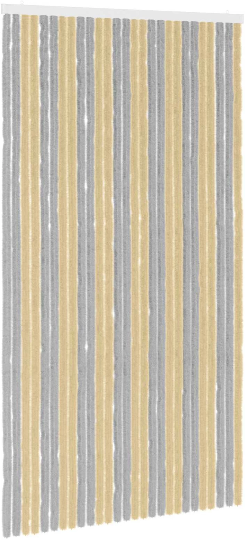 vidaXL Κουρτίνα εντόμων Chenille Γκρι και Μπεζ 118 x 220 cm 100% PP