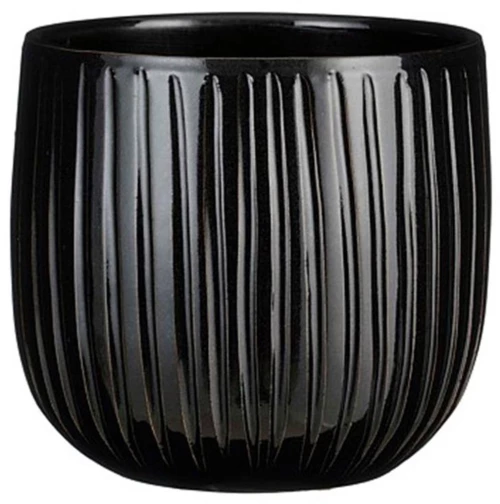 Κασπώ Ριγέ 02.1148528 Φ21x19cm Black Κεραμικό