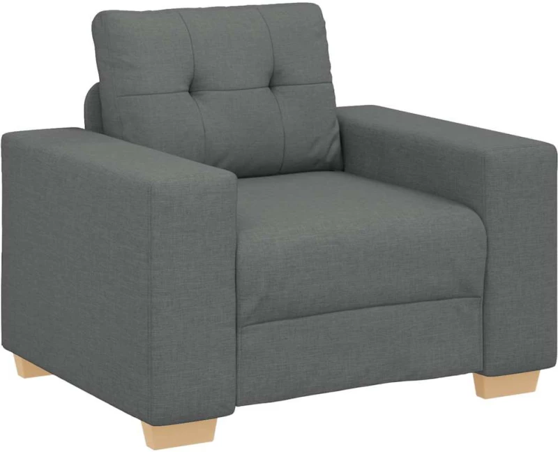 vidaXL Πολυθρόνα Σκούρο Γκρι 100 x 78 x 80 εκ. Ύφασμα