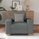 vidaXL Πολυθρόνα Σκούρο Γκρι 100 x 78 x 80 εκ. Ύφασμα