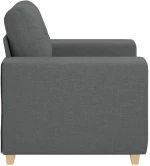 vidaXL Πολυθρόνα Σκούρο Γκρι 100 x 78 x 80 εκ. Ύφασμα