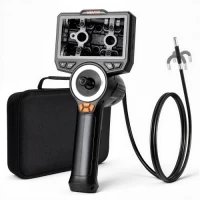 Αρθρωτό ενδοσκόπιο VEVOR με φως, 4-Way Ariculated Borescope 360°, Λεπτός φακός 6,2 mm 1920 x 1080, οθόνη HD IPS 4,5 ιντσών, Κάμερα επιθεώρησης ζουμ 8X για αυτοκίνητο, μηχανολογικός εξοπλισμός (1,5m καλώδιο Snake)