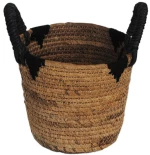 Καλάθι Αποθήκευσης Banana 00.06.61514 20x16cm Brown-Black Ψάθα