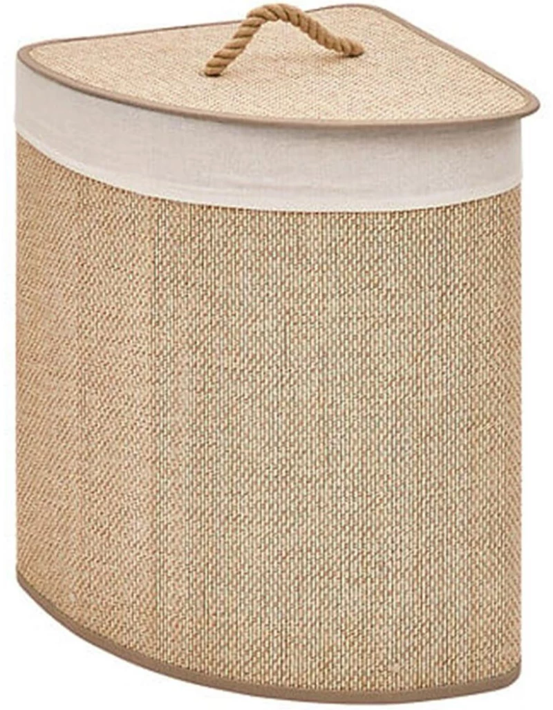 Καλάθι Απλύτων Γωνιακό 07.206945B 37x37x50cm 48lt Natural Mdf,Bamboo