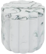Δοχείο Για Βαμβάκι Marble 07.213324 Φ9,1x9,6cm White Μάρμαρο