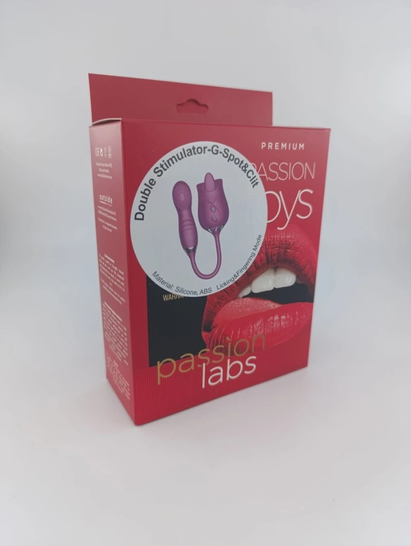 Double Stimulator, Vibrating, Licking, Fingering, Silicone, USB,
