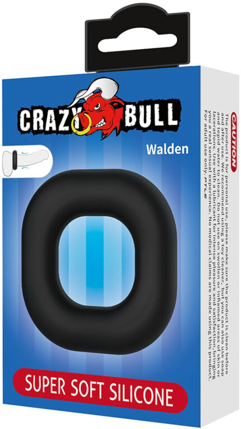 CRAZY BULL - WALDEN SUPER SOFT SILICONE COCK RING BLACK