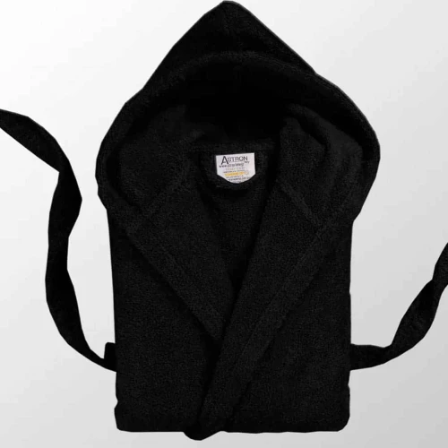 Μπουρνούζι Με Κουκούλα Black - X Large