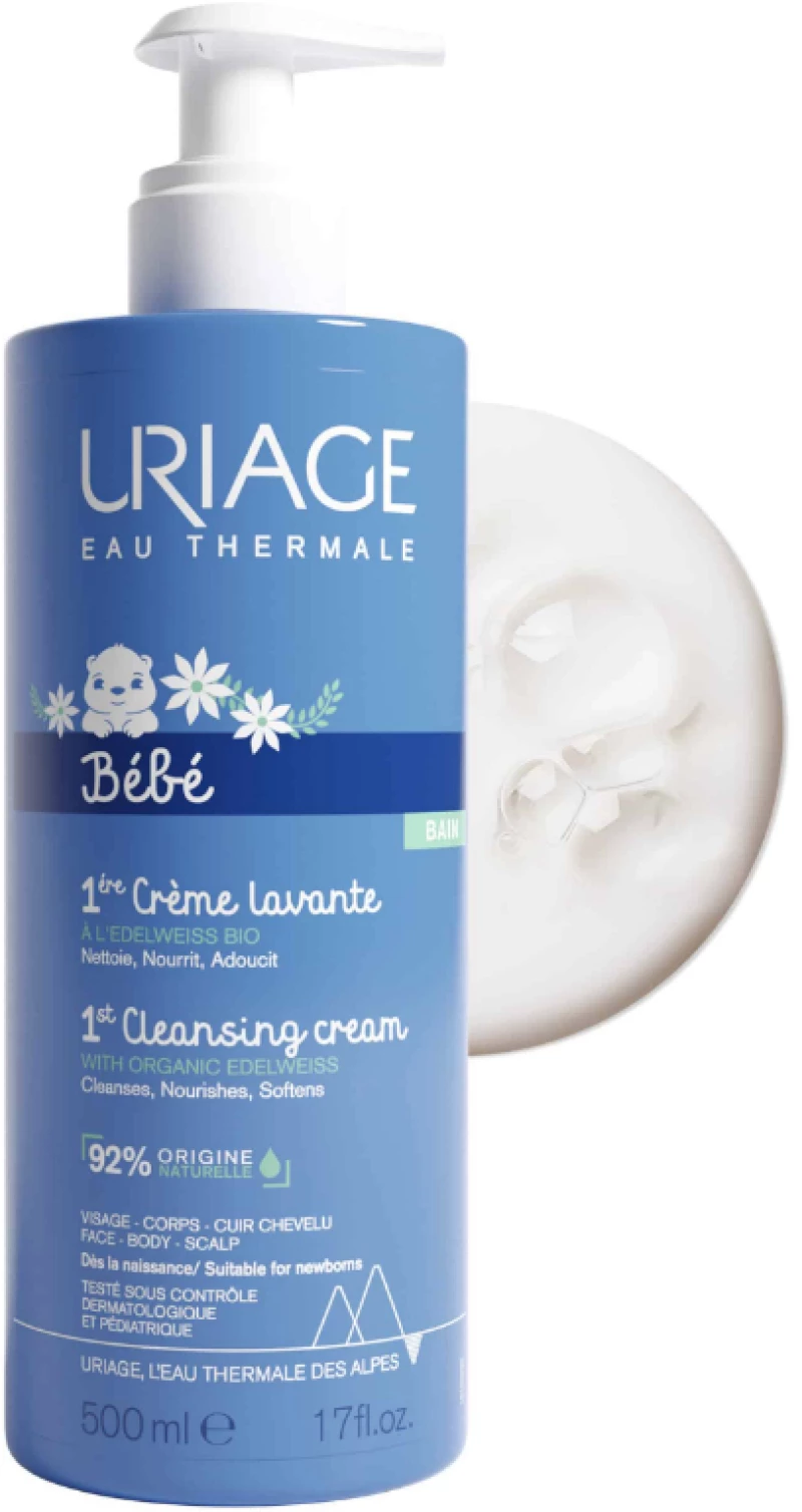 URIAGE Baby 1st Cleansing Cream, Βρεφική Κρέμα Καθαρισμού - 500ml