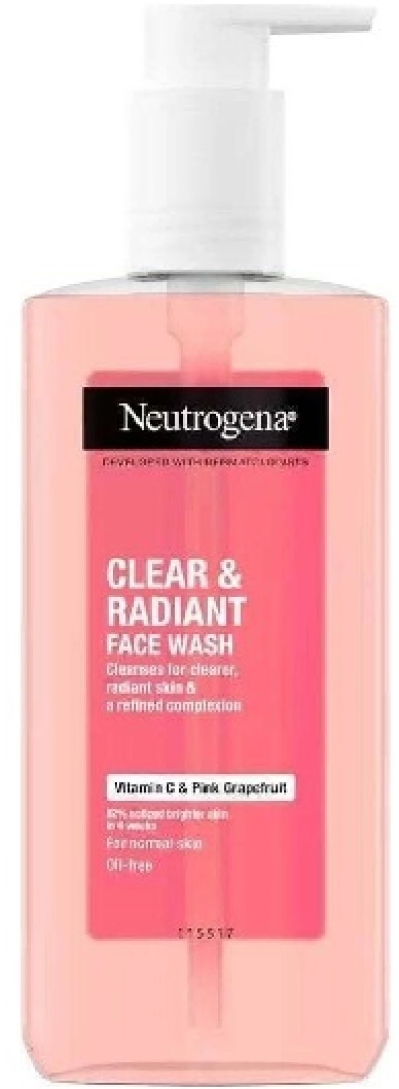 NEUTROGENA Clear & Radiant Face Wash, Καθαριστικό Προσώπου με Vitamin C & Pink Grapefruit -200ml
