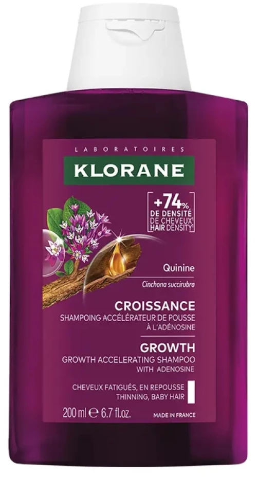 KLORANE Quinine Length, Σαμπουάν Eπιτάχυνσης της Aνάπτυξης με Αδενοσίνη και Κινίνη -200ml
