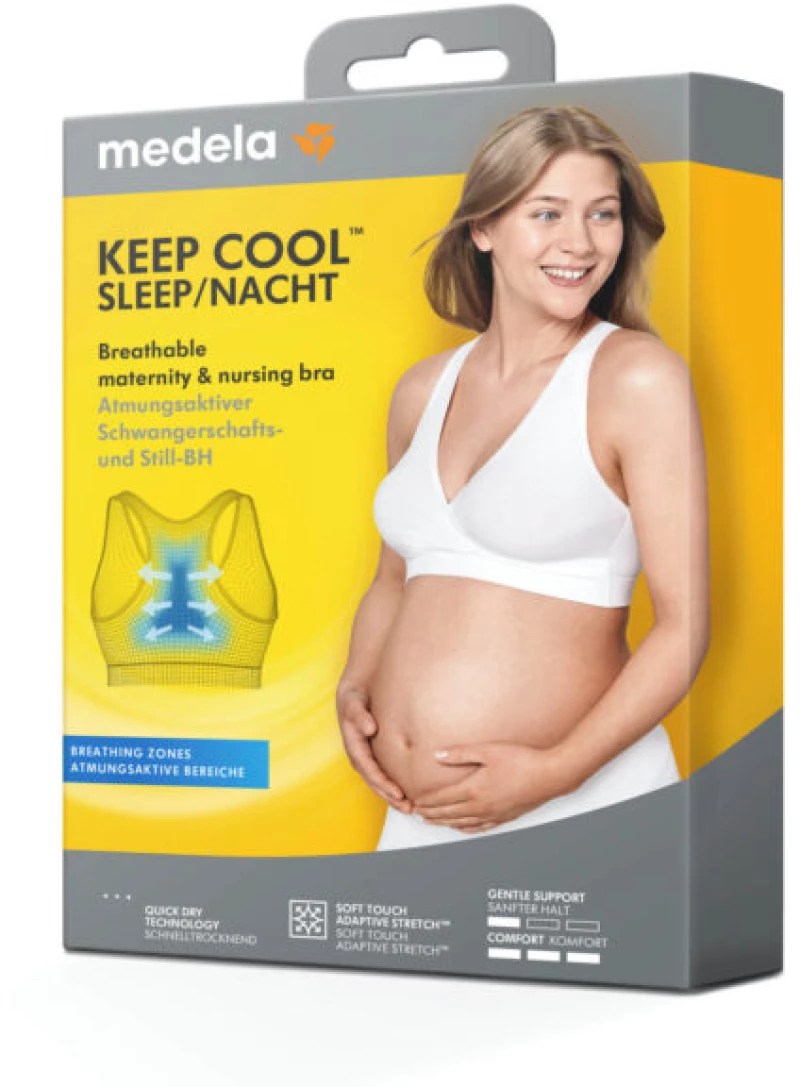 Medela Στηθόδεσμος Εγκυμοσύνης & Θηλασμού Keep Cool™ Sleep Bra Μαύρο XXLarge 101045327