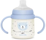 Suavinex Μπουκάλι Εκπαιδευτικό με λαβές Night&Day 150ml +6μ WILD Blue BR79813