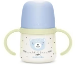 Suavinex Μπουκάλι Εκπαιδευτικό με λαβές Night&Day 150ml +6μ WILD Blue BR79813
