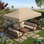 GRASHER Πτυσσόμενο Κιόσκι Κήπου 3x4,5m Μπέζ 420D TGL4437 / 104234