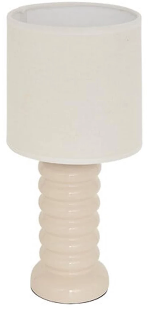 Φωτιστικό επιτραπέζιο κρεμ stoneware Φ15Η33,5cm