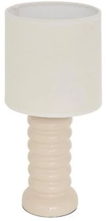 Φωτιστικό επιτραπέζιο κρεμ stoneware Φ15Η33,5cm
