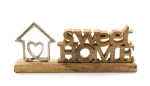 Διακοσμητικό "SWEET HOME" Αλουμίνιο/mango 30X15X5cm