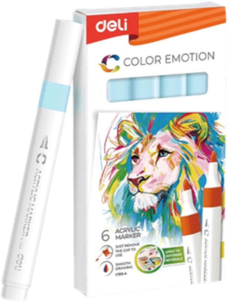 Ακρυλικός Μαρκαδόρος Σχεδίου Deli Color Emotion Light Blue  EC193A-148