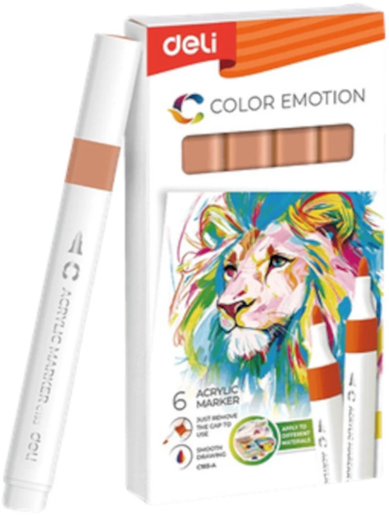 Ακρυλικός Μαρκαδόρος Σχεδίου Deli Color Emotion Camel EC193A-65