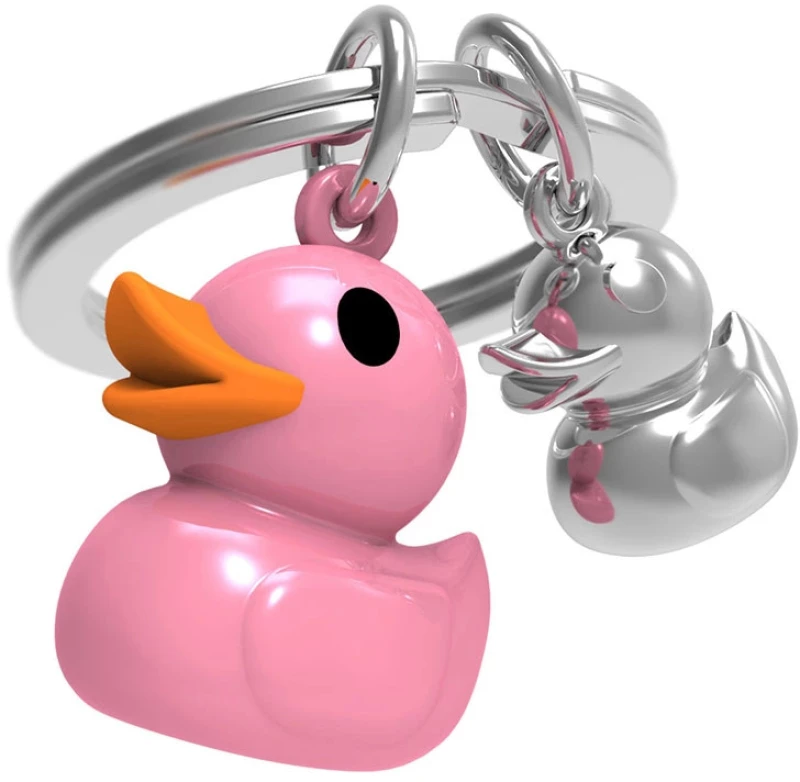 Μπρελόκ Μεταλλικό Metamorphose Duck Pink/Orange/Chrome