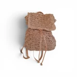 Backpack πλεκτή τσάντα camel