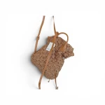 Backpack πλεκτή τσάντα camel