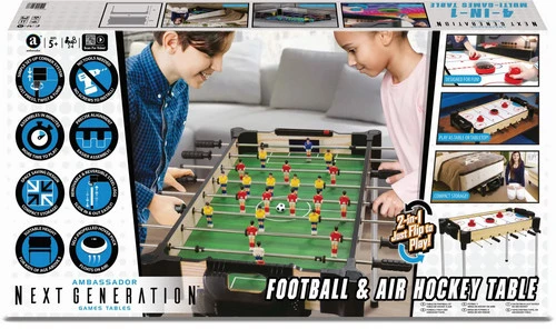 MAM Ξύλινο Ποδοσφαιράκι & Air Hockey Tabletop 82cm | MA8150_H