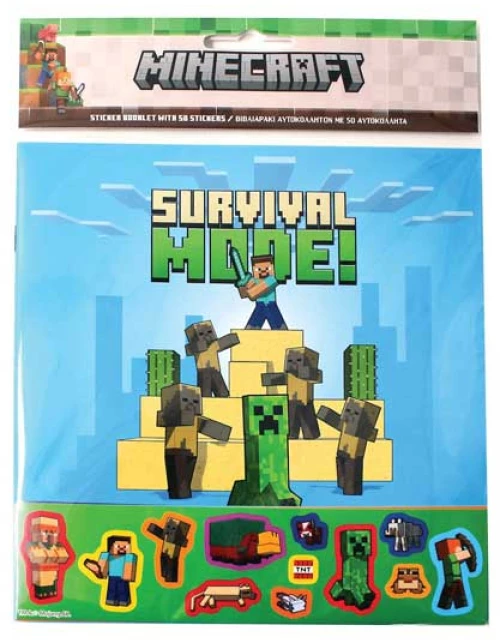 Άλμπουμ με 50 Αυτοκόλλητα Minecraft