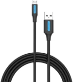 Vention usb 2.0 a Male to Micro b Male 3a Cable 0.25m Black (Colbc) (Vencolbc)