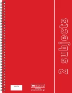 Τετράδιο Σπιράλ  Α4 2 θεμάτων BookSite Κόκκινο | 2102972R