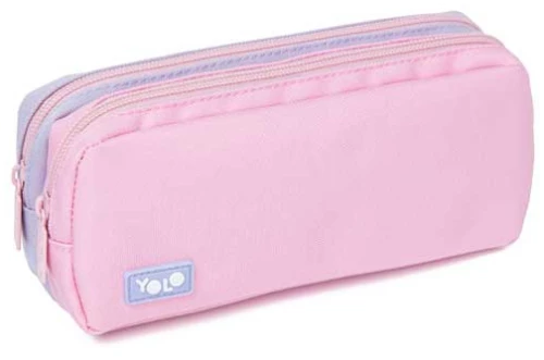 YOLO Διπλή Κασετίνα  Pink Purple