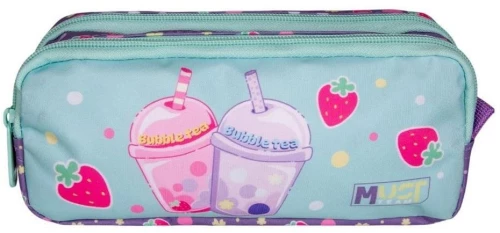 Κασετίνα Must Team 2 Φερμουάρ 21x6x9cm Bubble Tea 000587598