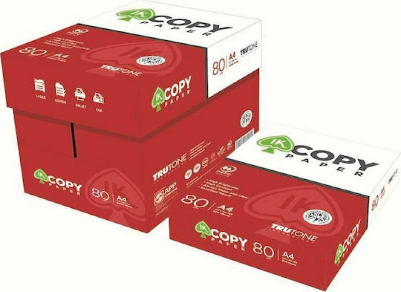 Χαρτί εκτύπωσης Α4  80gr/m²  5x500 φύλλα Ik Copy Paper