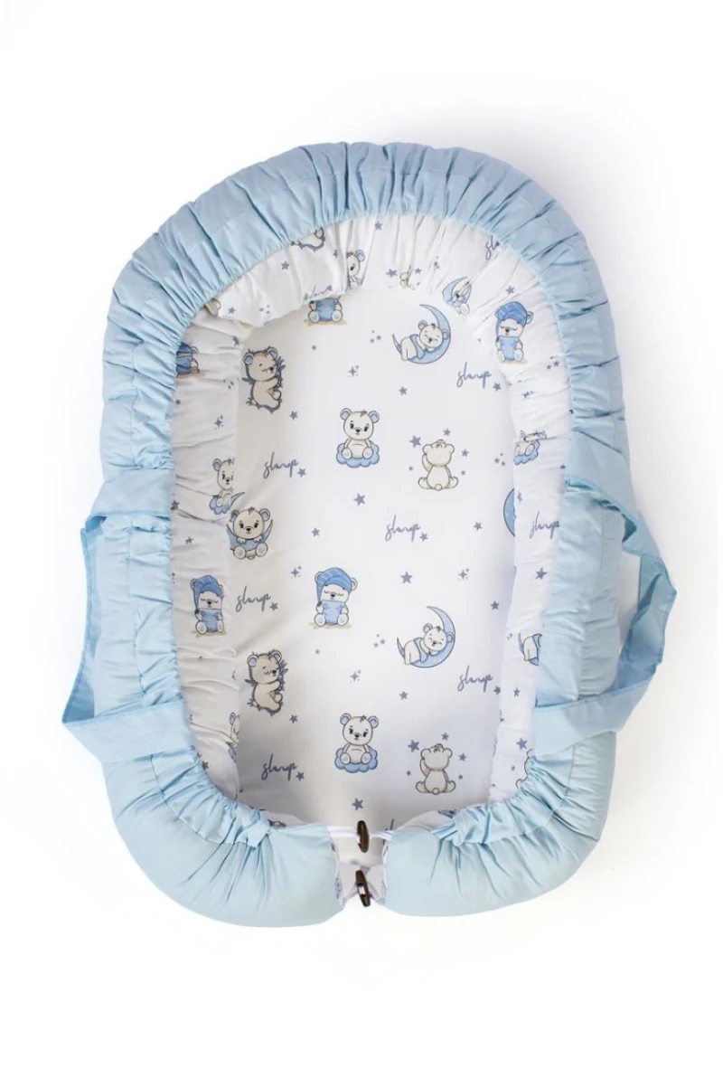Φωλιά Ύπνου Dimcol Bear's Nest 03 85x60x15 White-Sky Blue