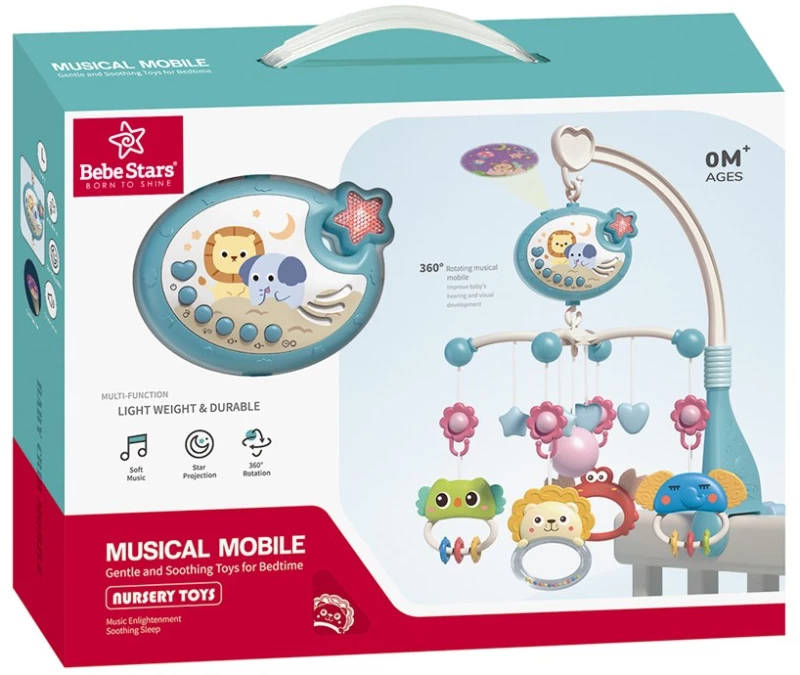 Μουσικό Κρεβατιού Bebe Stars με Προβολέα Lion 860-190